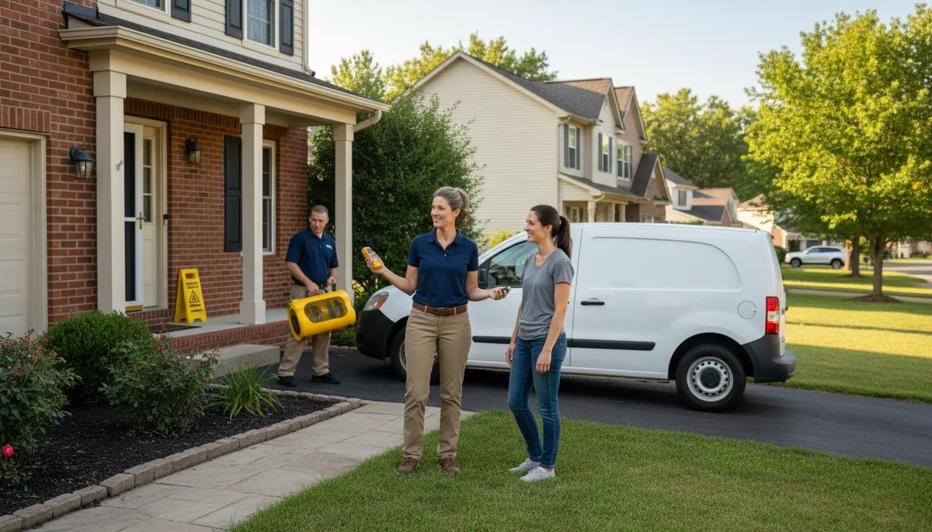 Residential water damage restoration in Millrift, PA